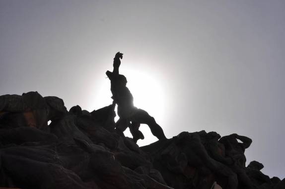 O vistoso monumento ao povo indígena, em Humahuaca - Argentina